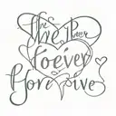 the inscription in my heart forever. about the father who is no longer here tattoo design idea