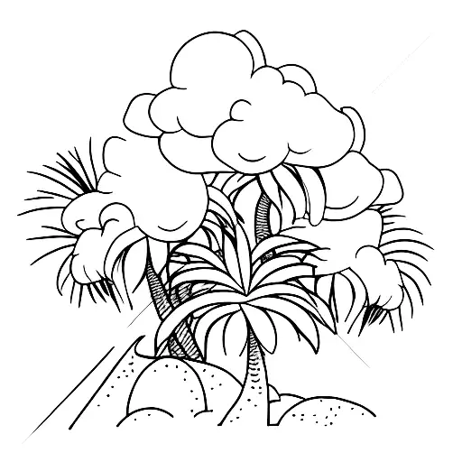 Palm Tree tattoo design idea