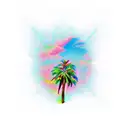 Palm Tree tattoo design idea