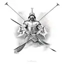 crusader and arash the archer tattoo design idea