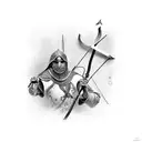 crusader and arash the archer tattoo design idea