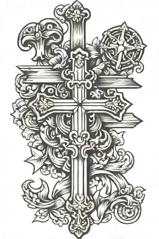 3 nail cross tattoo tattoo design idea