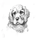 cocker spaniel tattoo design idea