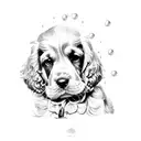 cocker spaniel tattoo design idea