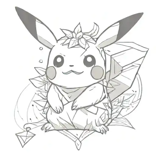 Gen Z Pikachu  tattoo design idea