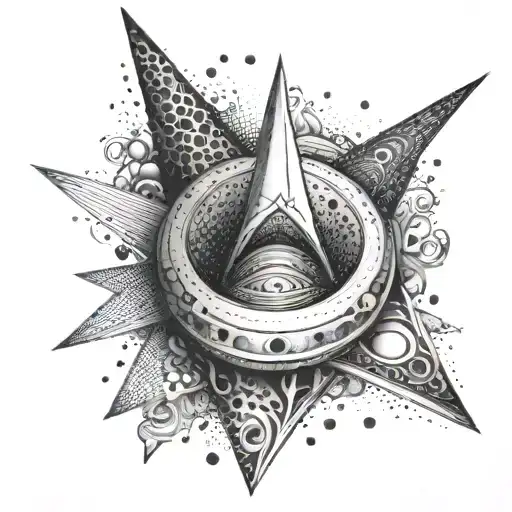 Dotwork "Inception Spinning Top" Tattoo Idea BlackInk AI