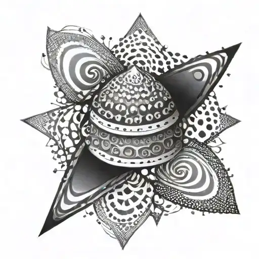 Dotwork "Inception Spinning Top" Tattoo Idea BlackInk AI