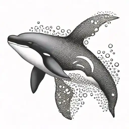 killer whale tattoo design idea