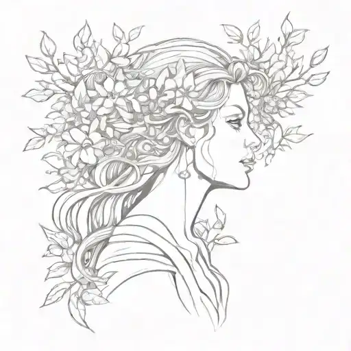 mother nature tattoo design idea