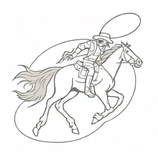 space cowboy tattoo design idea