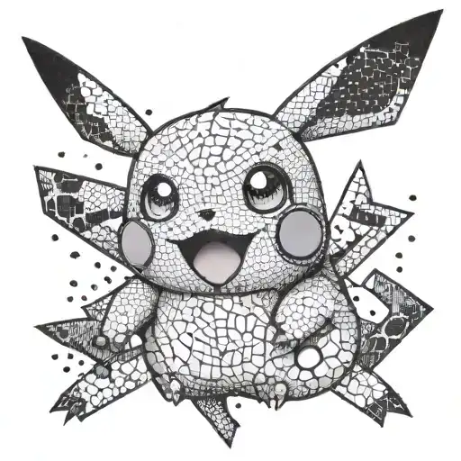 Gen Z Pikachu  tattoo design idea
