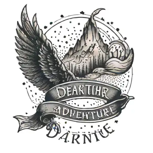Life is either a daring adventure or nothing tattoo design idea