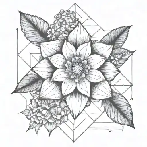 april showers bring may flowers tattoo design idea