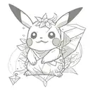 Gen Z Pikachu  tattoo design idea