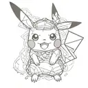 Gen Z Pikachu  tattoo design idea