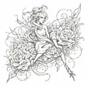 Let go, or be dragged  tattoo design idea