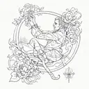 Let go, or be dragged  tattoo design idea