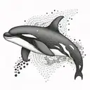 killer whale tattoo design idea