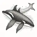 killer whale tattoo design idea