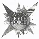 Be a voice, not an echo tattoo design idea