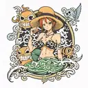 nami one piece tattoo tattoo design idea