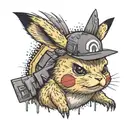Detective Pikachu tattoo design idea