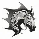 space cowboy tattoo design idea