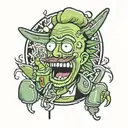 pickle rick tattoo design idea