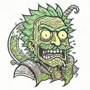 pickle rick tattoo design idea