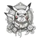 Pikachu Doctor  tattoo design idea