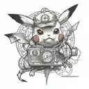 Pikachu Doctor  tattoo design idea