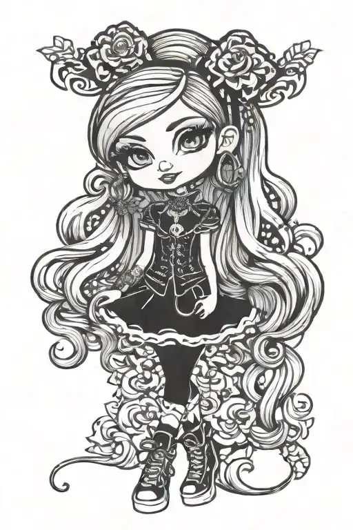 bratz doll only top tattoo design idea