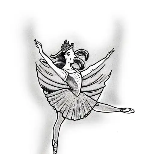 ballerina  tattoo design idea