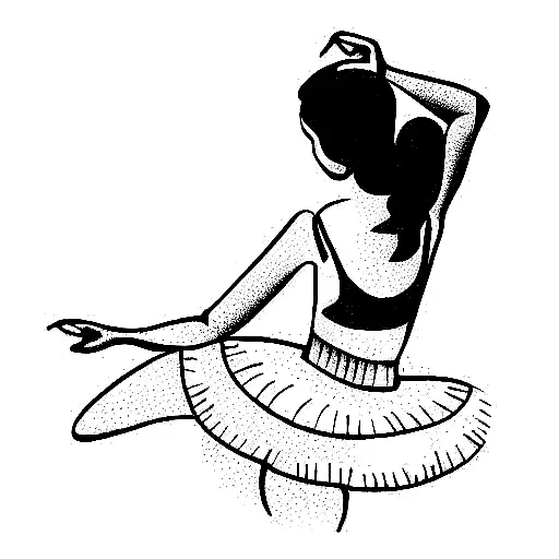 ballerina  tattoo design idea