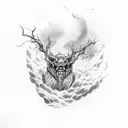 thunder storm tattoo design idea