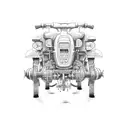 tractor  tattoo design idea