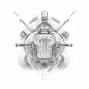 tractor  tattoo design idea