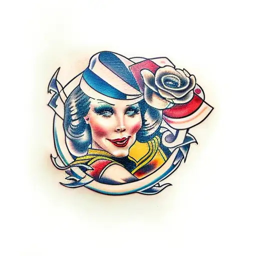 mother and 2 sons tattoo design idea