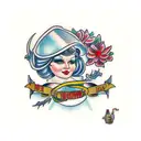 mother and 2 sons tattoo design idea