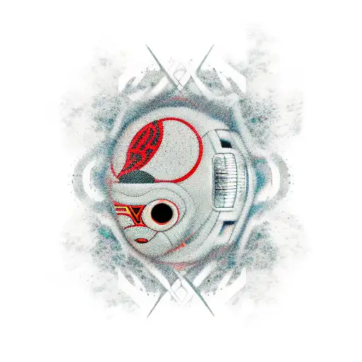 Akira-Kei Horror New Techno style  tattoo design idea