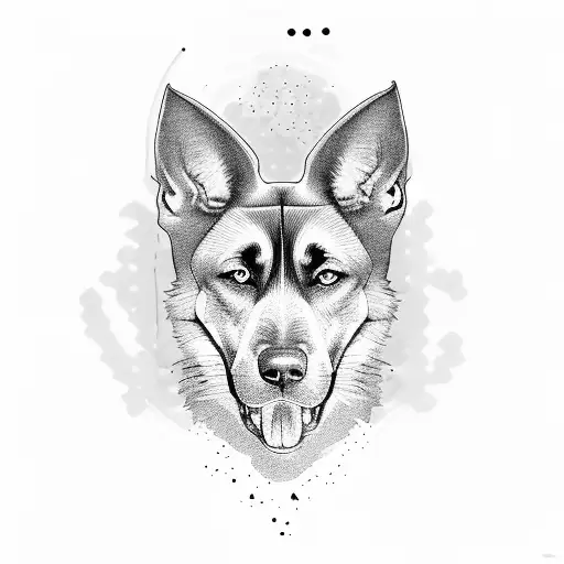 Belgian Malinois tattoo design idea