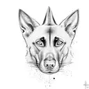 Belgian Malinois tattoo design idea