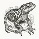 Fire salamander tattoo design idea