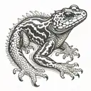 Fire salamander tattoo design idea