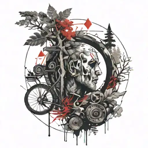 Detailed description for the tattoo artist Left chest First circle: Limbo Representation: A foggy forest with quiet, tattoo design idea