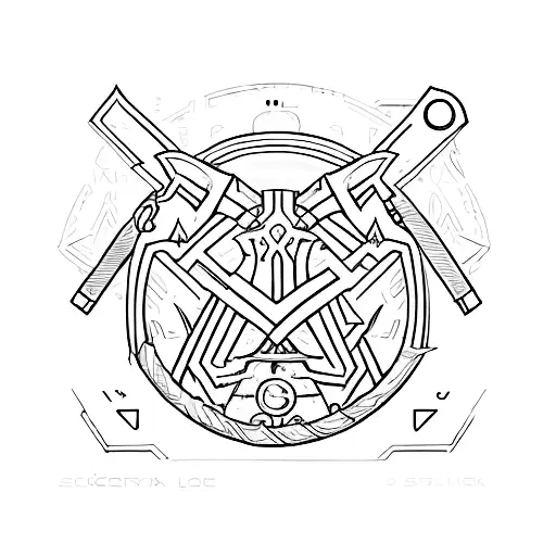 Stalker game logo in a sketch style tattoo design idea