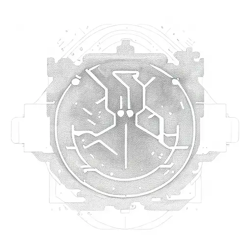 Stalker game logo in a sketch style tattoo design idea