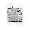 brick wall being built tattoo design idea