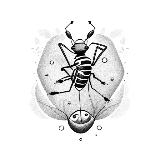 cute cartoon princess ant tattoo design idea