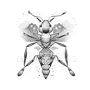 cartoon princess ant tattoo design idea